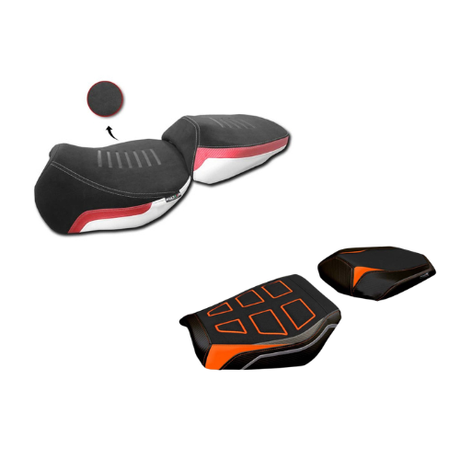 Motorcycle seats and seat covers including comfort seats, heated seats and premium replacement seat covers
