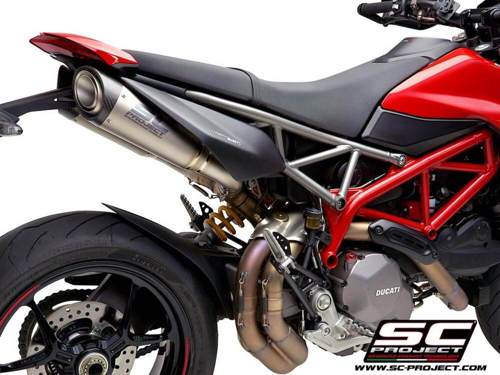 SC Project S1 Titanium Silencers Ducati Hypermotard 950 2021-25 - Motorcycle Performance Store