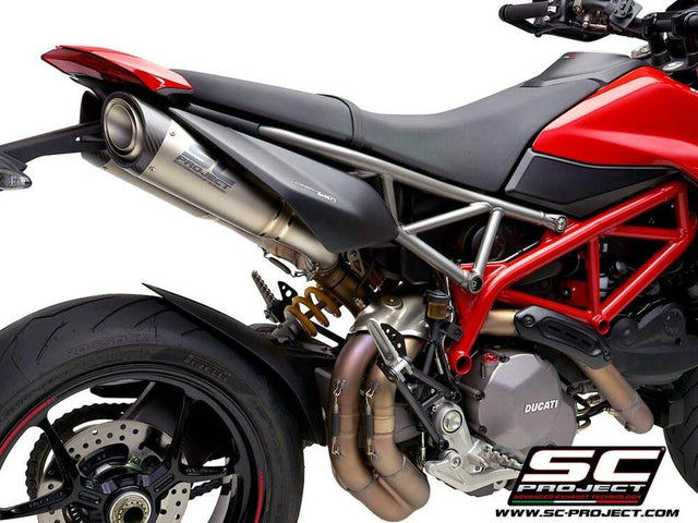 SC Project S1 Titanium Silencers Ducati Hypermotard 950 2021-25 - Motorcycle Performance Store
