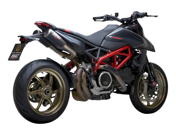 SC Project CR-T M2 Carbon Silencers Ducati Hypermotard 950 2021-25 - Motorcycle Performance Store
