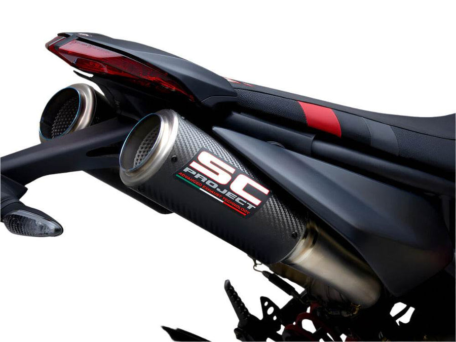 SC Project CR-T M2 Carbon Silencers for Ducati Hypermotard 950 2021-25 