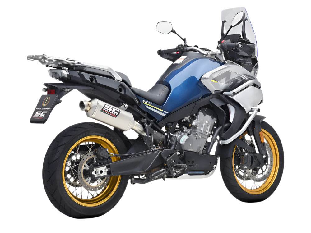 SC Project Rally Raid Titanium Silencer CF Moto 800 MT 2022-25 - Motorcycle Performance Store