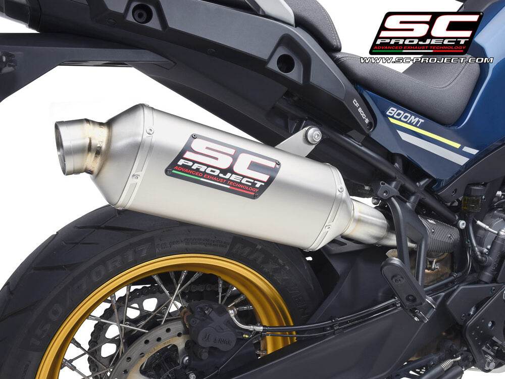 SC Project Rally Raid Titanium Silencer CF Moto 800 MT 2022-25 - Motorcycle Performance Store