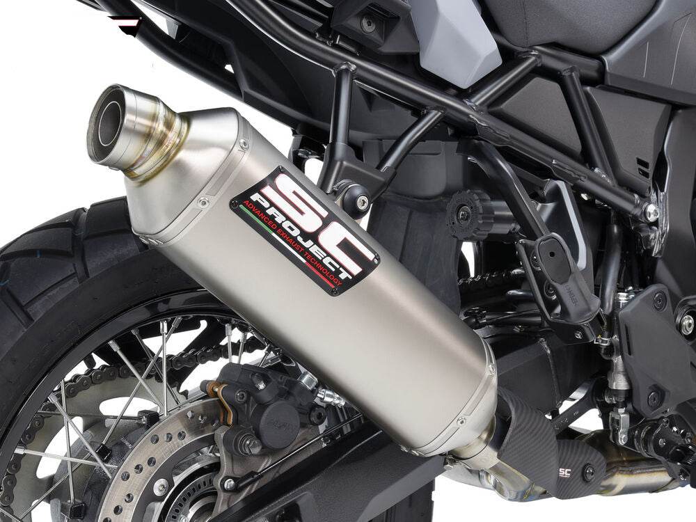SC Project Rally Raid Titanium Silencer Suzuki V-Strom 800 (DE/SE) 2023-25 - Motorcycle Performance Store