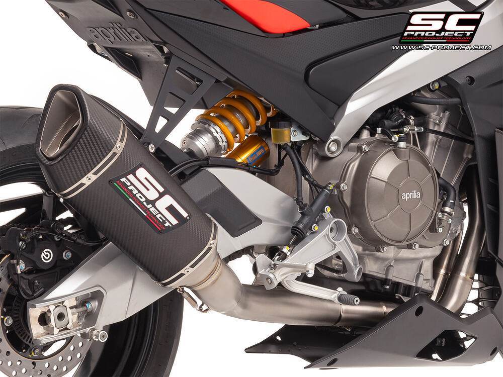 SC Project 2-1 Trofeo SC1-R Carbon Full System Aprilia Tuono 660 2025 - Motorcycle Performance Store