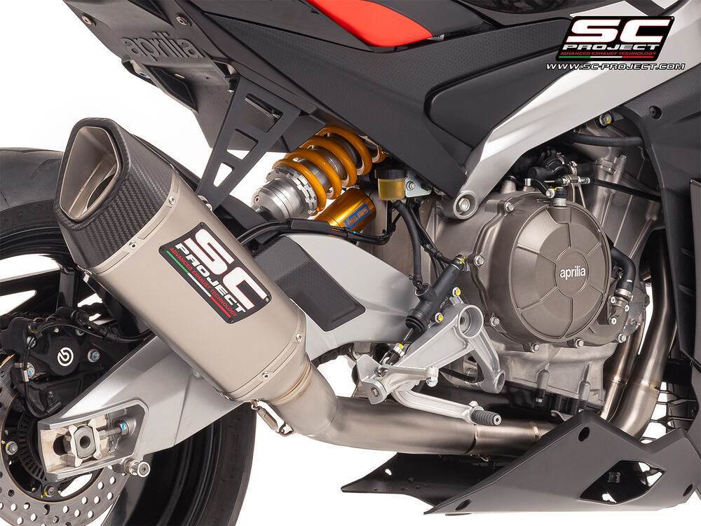 SC Project 2-1 Trofeo SC1-R Titanium Full System Aprilia Tuono 660 2025 - Motorcycle Performance Store