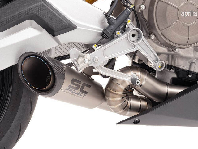 SC Project 2-1 S1 Titanium Full System Aprilia Tuono 660 2025 - Motorcycle Performance Store