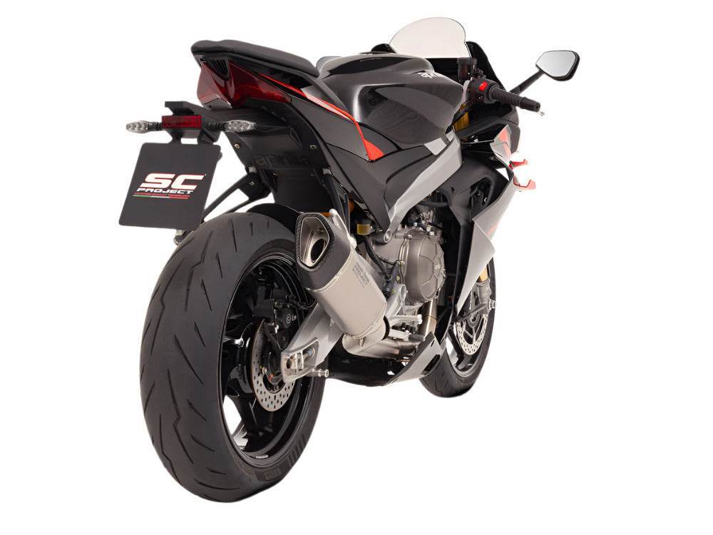 SC Project 2-1 SC1-R Titanium Exhaust System Aprilia Tuono 660 2025 - Motorcycle Performance Store