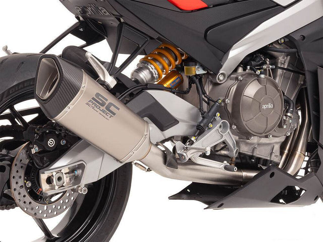SC Project 2-1 SC1-R Titanium Exhaust System Aprilia Tuono 660 2025 - Motorcycle Performance Store