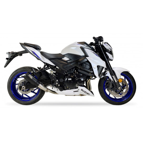 IXIL Race Xtrem Black slip-on silencer with removable dB killer for Suzuki GSR750 2011–2016