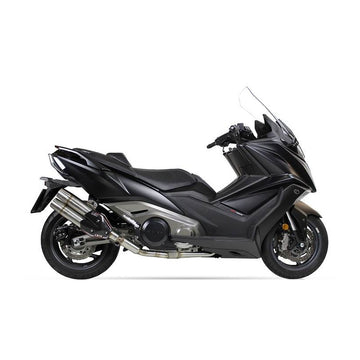 IXIL Dual Hyperlow XXL Full System for Kymco AK550 in Matt polished Stainless Steel