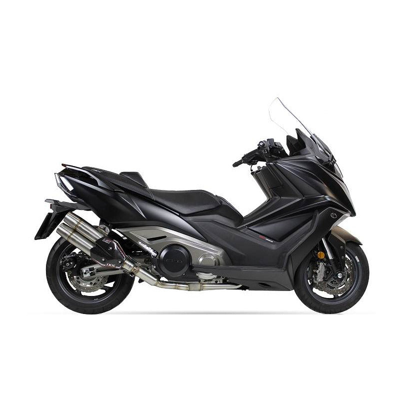 IXIL Dual Hyperlow XXL Full System for Kymco AK550 in Matt polished Stainless Steel