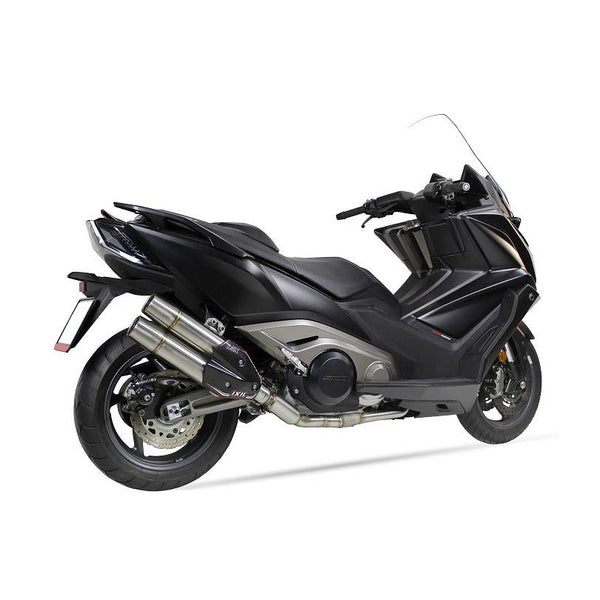 IXIL Dual Hyperlow XXL Full System for Kymco AK550 in Matt polished Stainless Steel_1