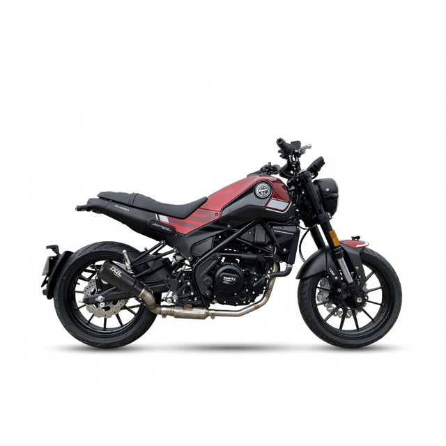 IXIL Race Xtrem Black full exhaust system with removable dB killer for Benelli Leoncino 250 2015–2022 performance upgrade