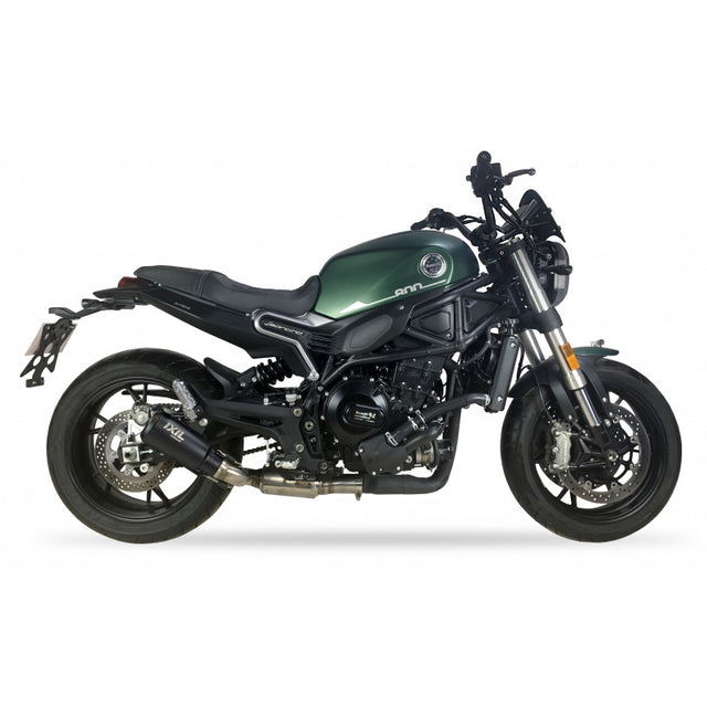IXIL Race Xtrem Black slip-on silencer for Benelli Leoncino 800 with black stainless steel finish