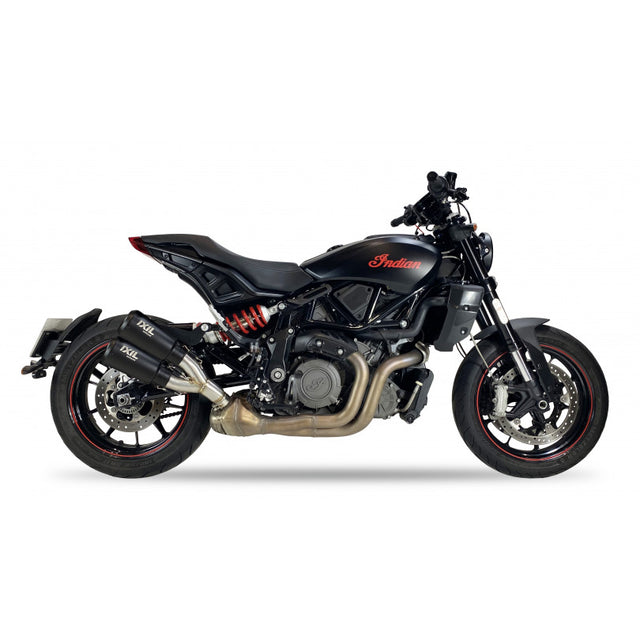 IXIL Dual Race Xtrem Black Silencer for Indian FTR1200, FTR1200 S & FTR1200 Rally in Black painted Inox AISI304