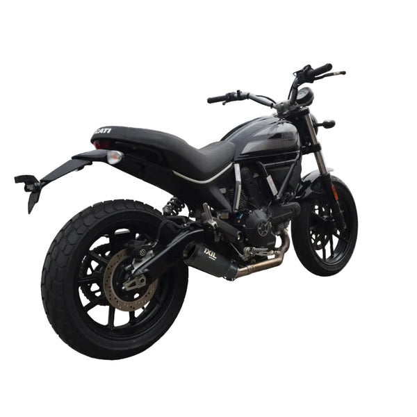 IXIL Race Xtrem Black slip-on exhaust for Ducati Scrambler 400 with compact conical design_1
