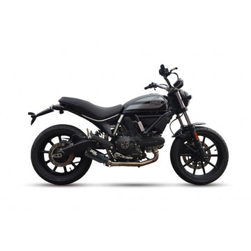 IXIL Race Xtrem Black slip-on exhaust for Ducati Scrambler 400 with compact conical design
