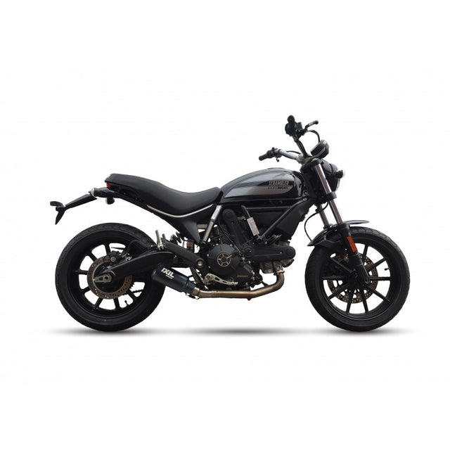 IXIL Race Xtrem Black slip-on exhaust for Ducati Scrambler 400 with compact conical design