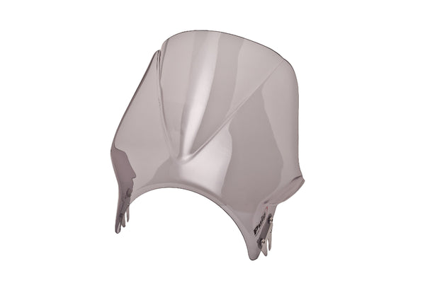 Puig Windy universal screen for round headlight motorcycles in a Light Smoke finish