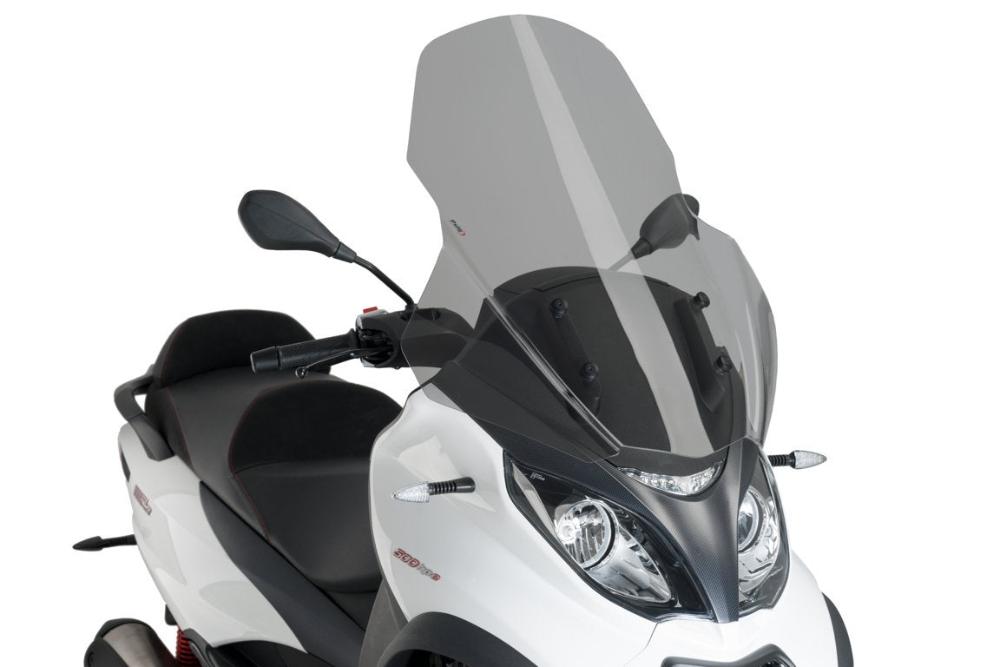 Puig Light Smoke Touring Screen for the Piaggio MP3 500 - Motorcycle Performance Store