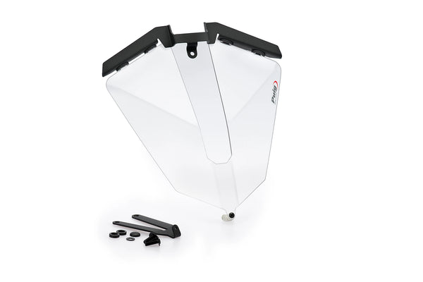 Puig headlight protector KTM 890 Adventure R 2021-2022 clear PMMA headlight guard with black brackets