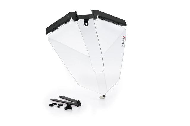 Puig headlight protector KTM 890 Adventure R 2021-2022 clear PMMA headlight guard with black brackets