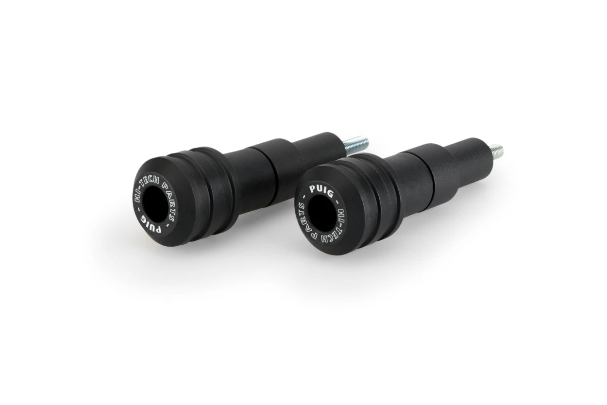 Puig Vintage 2.0 frame sliders fitted to Husqvarna Svartpilen 401 2018-2023 with cylindrical polyamide design