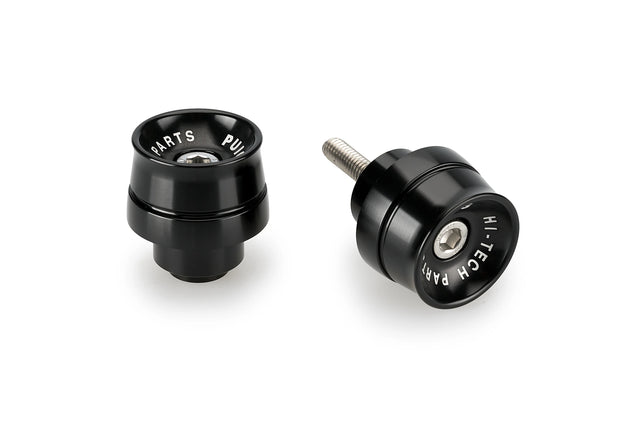 Puig Speed 20 mm CNC billet aluminium motorcycle bar ends available in Black, Blue, Red, Orange, Green, Silver and Gold anodised finishes
