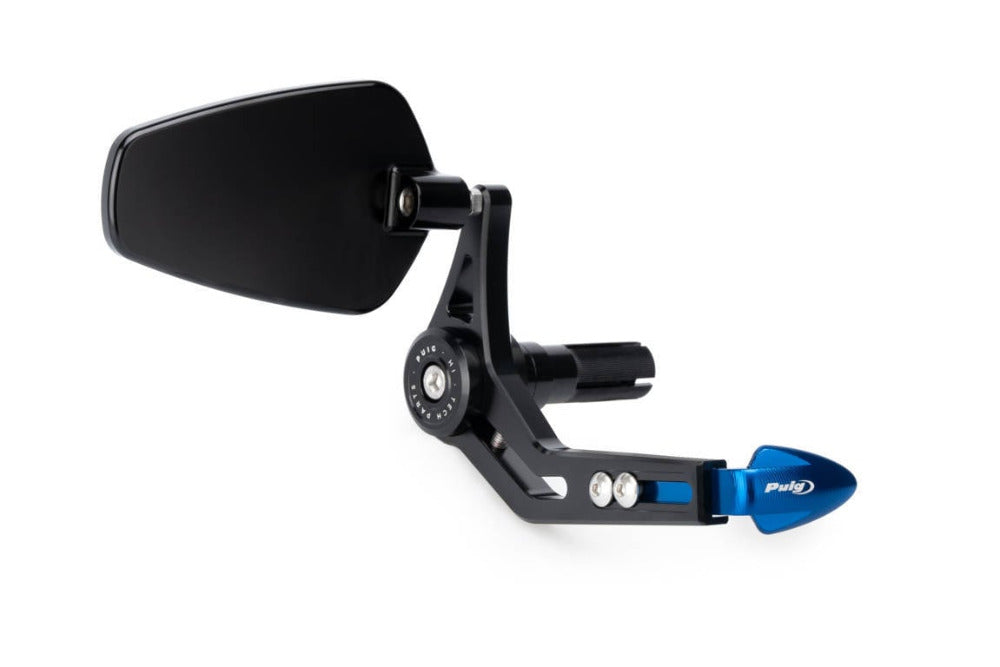 Puig Blue Brake Lever Protector with Rear View Mirror Pro