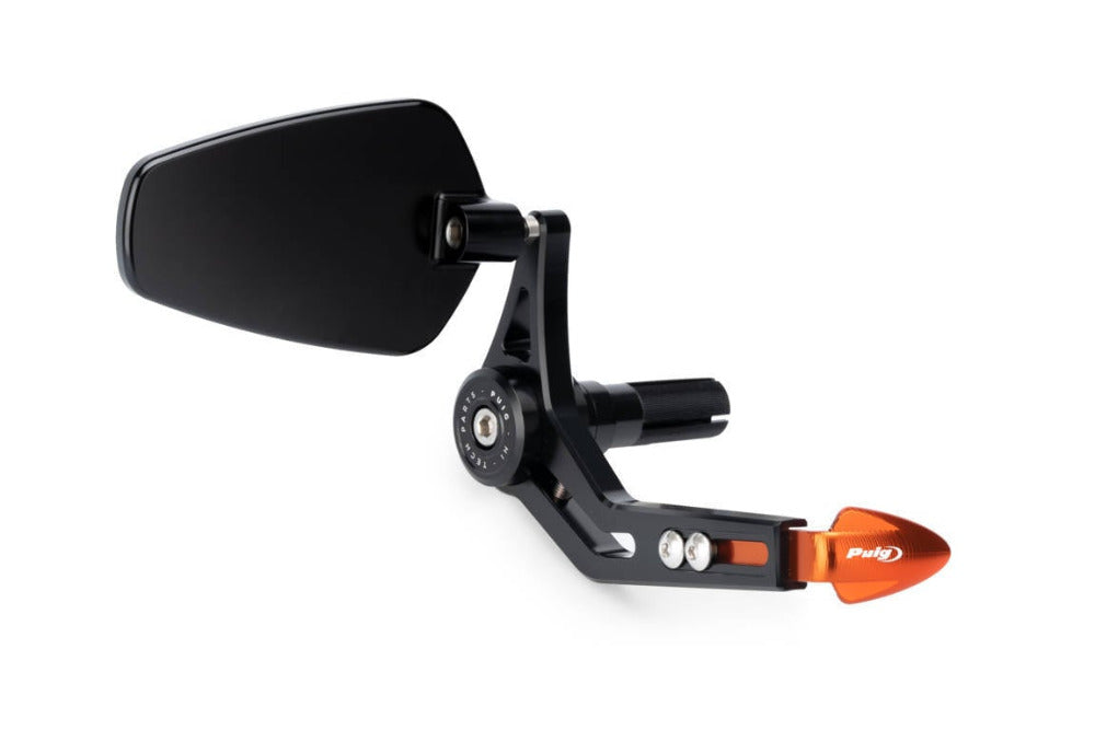 Puig Orange Brake Lever Protector with Rear View Mirror Pro
