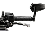 Puig Bond Black / Silver Bar End Mirrors - Motorcycle Performance Store
