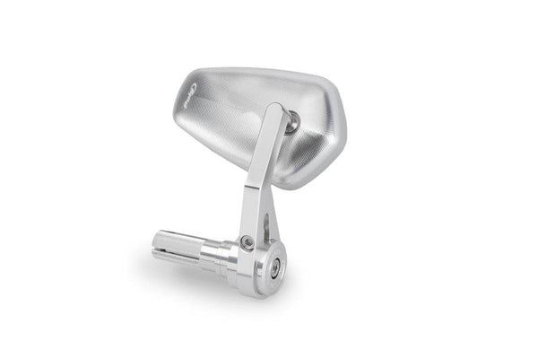 Puig Bond Black / Silver Bar End Mirrors - Motorcycle Performance Store