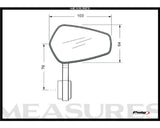 Puig Bond Black / Silver Bar End Mirrors - Motorcycle Performance Store