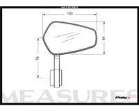 Puig Bond Black / Silver Bar End Mirrors - Motorcycle Performance Store