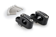 Puig pullback handlebar risers installed on Honda CB750 Hornet 2023-2026 in black finish