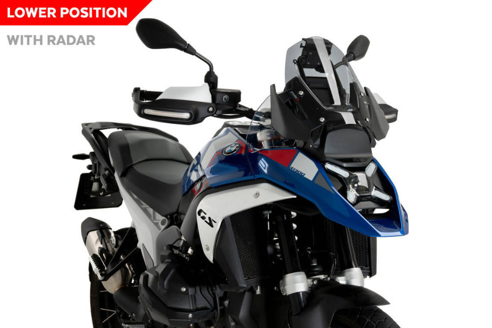Puig Light Smoke Sport Screen BMW R1300GS with radar fitted