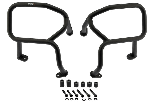 Puig Lower Engine Guards for BMW R1300GS 2023-26 with 25mm steel tube construction, fitting kit and mounting hardware