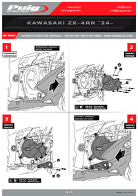 Puig Engine Track Covers Kawasaki ZX-4RR 2024-25 - Motorcycle Performance Store