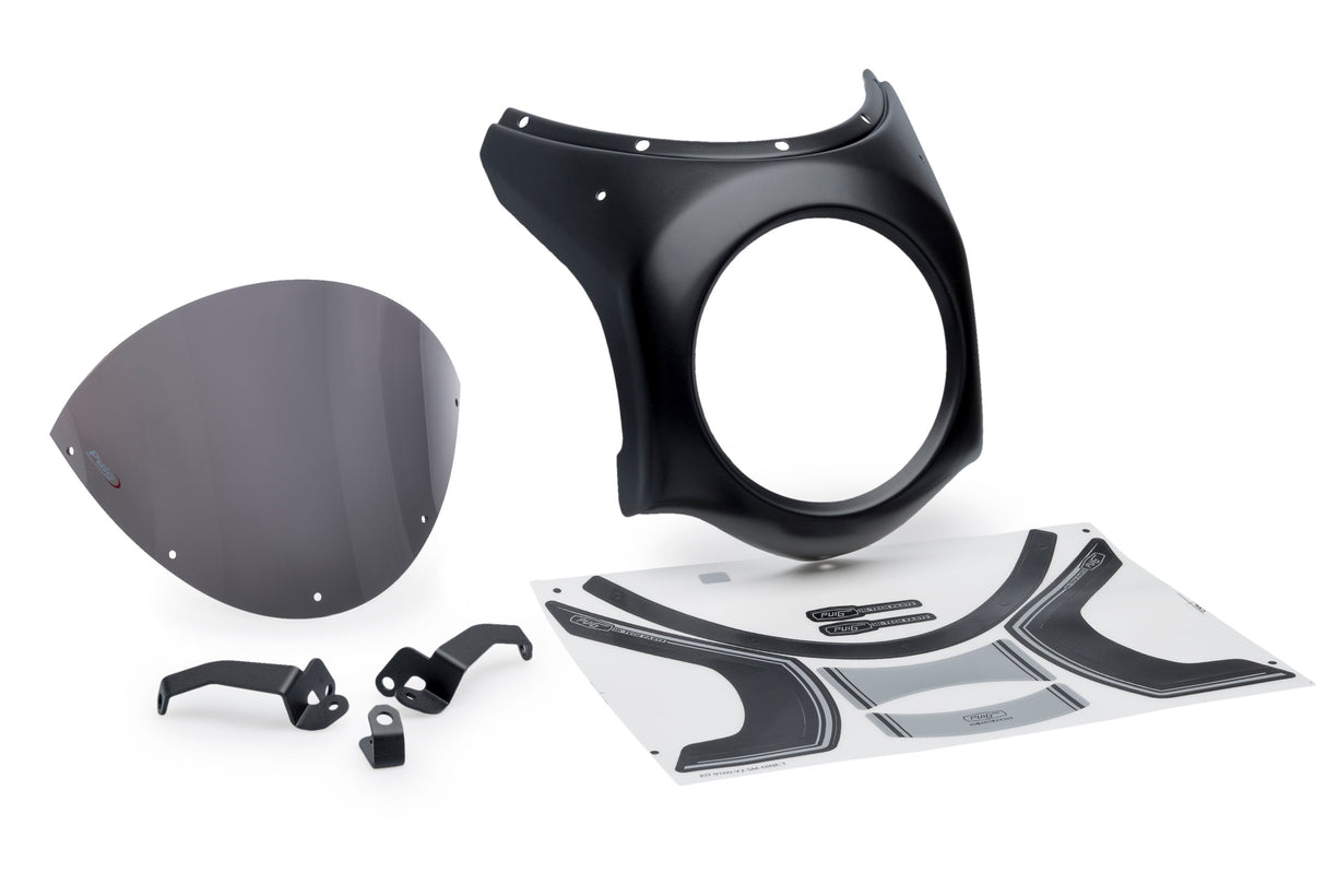 PUIG Black Retro Semi Fairing Screen Honda CB650R 2024-25
