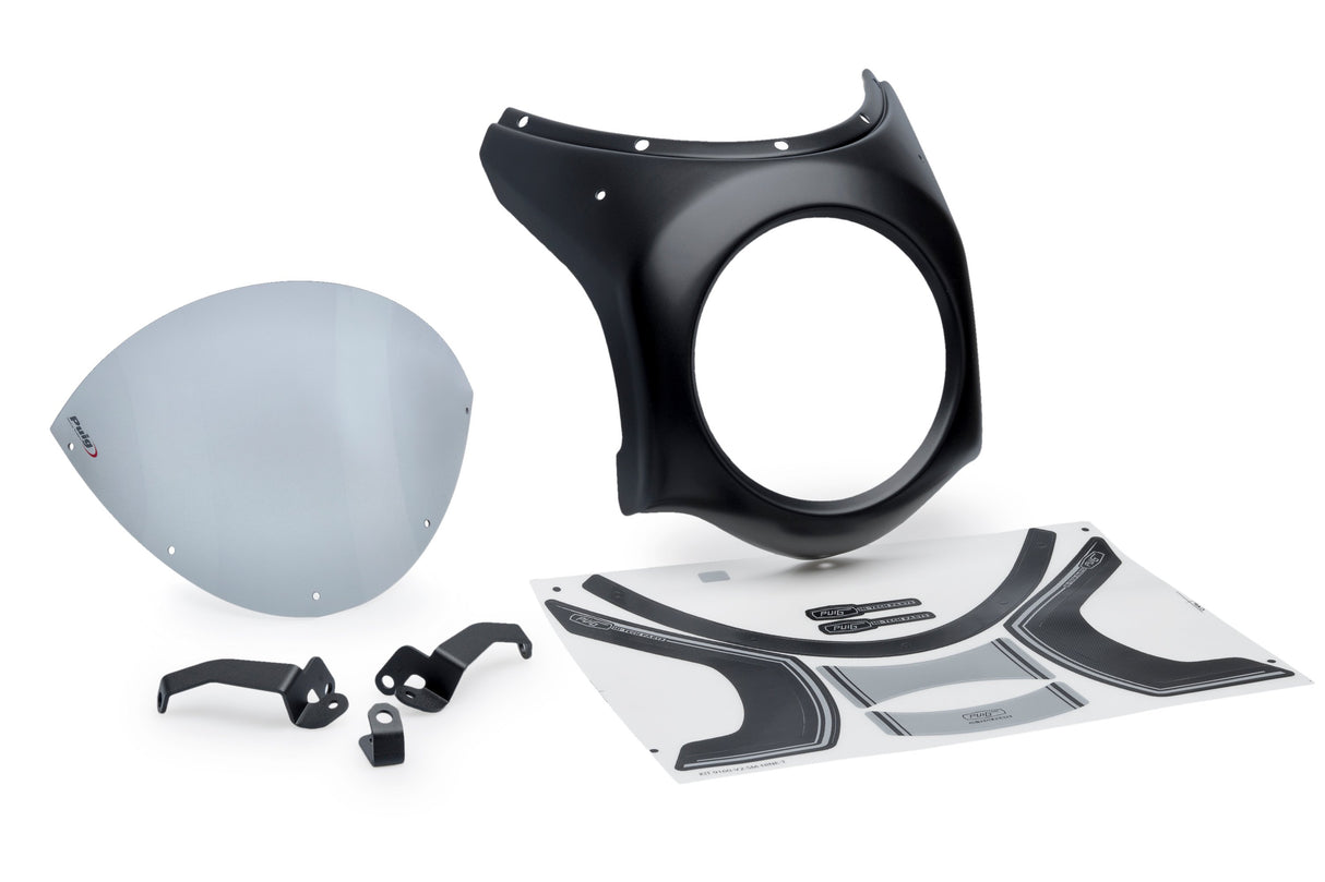 PUIG Black Retro Semi Fairing Screen Honda CB650R 2024-25