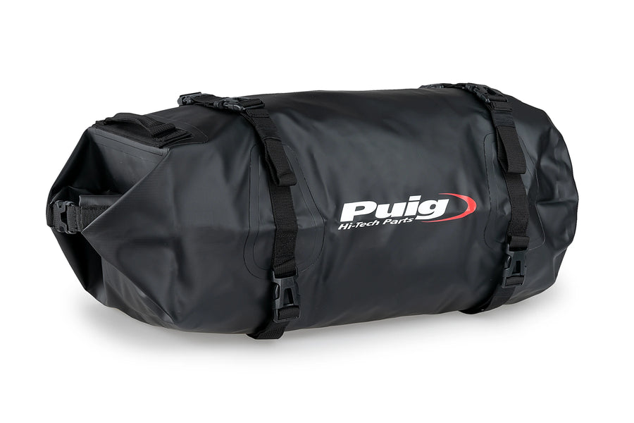 Puig 30 litre waterproof rear motorcycle bag PVC touring tail bag with secure mounting straps
