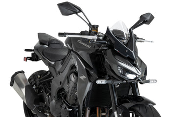 Puig New Generation Clear Sport screen for Kawasaki Z1100 2026 compact sport flyscreen