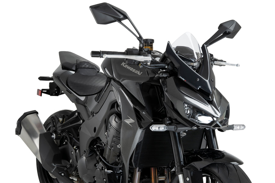 Puig New Generation Clear Sport screen for Kawasaki Z1100 2026 compact sport flyscreen