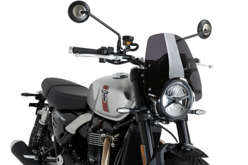 Puig New Generation Dark Smoke Sport screen for Triumph Speed Twin 1200 RS 2025 compact flyscreen