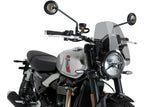 Puig New Generation Light Smoke Sport screen for Triumph Speed Twin 1200 RS 2025 compact flyscreen