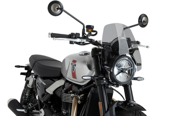 Puig New Generation Light Smoke Sport screen for Triumph Speed Twin 1200 RS 2025 compact flyscreen