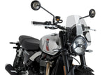 Puig New Generation Clear Sport screen for Triumph Speed Twin 1200 RS 2025 compact flyscreen