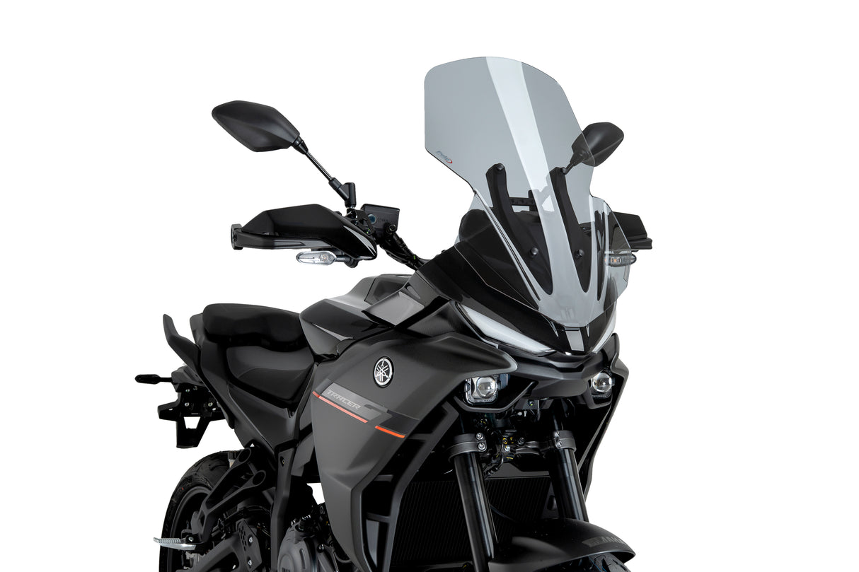 Puig touring screen fitted to Yamaha Tracer 7 GT 2025-26 in light smoke finish