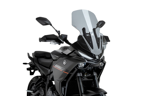 Puig touring screen fitted to Yamaha Tracer 7 GT 2025-26 in light smoke finish